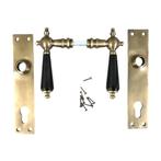 Set deurbeslag PZ 92 - messing gepatineerd -  deurplaten en, Doe-het-zelf en Verbouw, Hang- en Sluitwerk, Ophalen of Verzenden