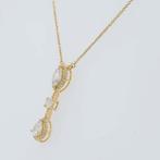 Halsketting - 14 karaat Geel goud - 0.99ct. tw. Diamant, Sieraden, Tassen en Uiterlijk, Kettingen, Nieuw