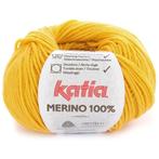 Katia Merino 100% - 63 mosterdgeel - Wol Garen, Hobby en Vrije tijd, Breien en Haken, Ophalen of Verzenden, Nieuw