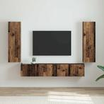 vidaXL TV Wandkast 2 pcs Oud Hout 30 x 31 x 100 cm Bewerkt, Minder dan 50 cm, Verzenden, 100 tot 150 cm, Nieuw