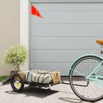 vidaXL Fietstrailer 122x53x28 cm ijzer zwart, Verzenden, Nieuw