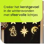 Kerstverlichting Raam Halve Maan, Noorderster, Sneeuwpop -, Diversen, Kerst, Verzenden, Nieuw