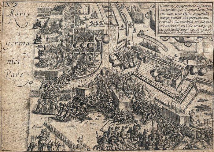 België - Oostende; Anonymous - Gevechten tijdens het Beleg, Boeken, Atlassen en Landkaarten