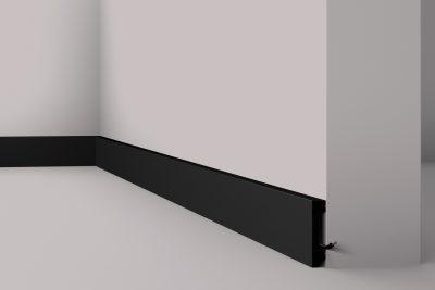 Wallstyl FT2 BLACK (58 x 13 mm), lengte 2 m, Doe-het-zelf en Verbouw, Plinten en Afwerking, Nieuw, Ophalen of Verzenden