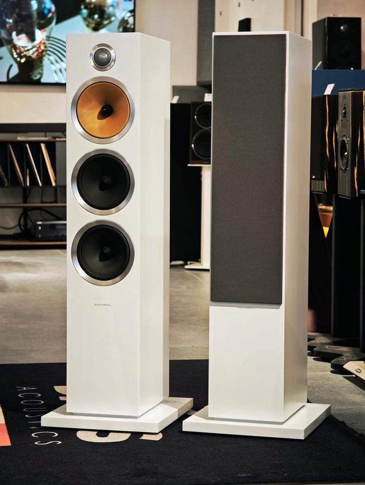 Bowers & Wilkins CM9 S2 – Wit – In topstaat, Audio, Tv en Foto, Luidsprekers, Front, Rear of Stereo speakers, Gebruikt, Bowers & Wilkins (B&W)