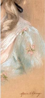 Marie DEpinay (1870-1960) - Jeune Elegante au chapeau, Antiek en Kunst, Kunst | Schilderijen | Klassiek