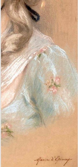 Marie DEpinay (1870-1960) - Jeune Elegante au chapeau, Antiek en Kunst, Kunst | Schilderijen | Klassiek