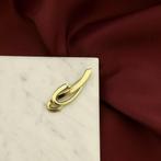 Gouden broche met zirconia, Gebruikt, Overige kleuren, Ophalen of Verzenden, Met edelsteen