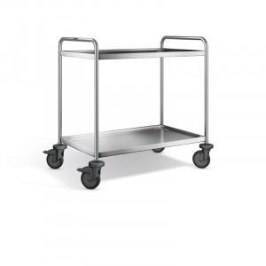 Serveerwagen | RVS | Kunststof wielen | 100 x 65 x 95 cm, Zakelijke goederen, Horeca | Meubilair en Inrichting, Verzenden