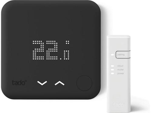 tado° Zwarte Slimme Thermostaat V3+ Starterskit - Bedrade, Huis en Inrichting, Woonaccessoires | Overige, Zo goed als nieuw, Verzenden