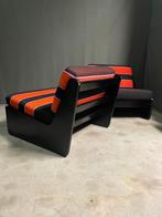 Carl Straub - Lounge stoel (2) - Hout, Stof, Antiek en Kunst