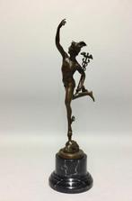 sculptuur, Hermes - God van de Handel - 43 cm - Brons, Antiek en Kunst