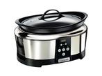 Crock Pot CR605 - Slowcooker - 5.7 liter - Zilver/Zwart, Verzenden, Zo goed als nieuw
