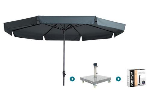 Madison Syros Luxe stokparasol Ø350 cm. - Grey + Sevilla, Tuin en Terras, Parasols, Parasolvoet, Nieuw, Verzenden