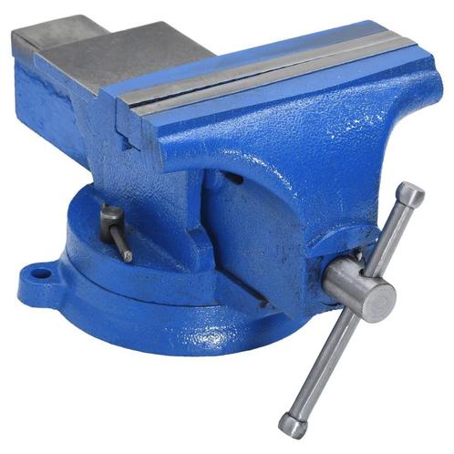 Bankschroef Blauw - Gietijzer - OP=OP! - Retourdeal, Doe-het-zelf en Verbouw, Gereedschap | Handgereedschap, Nieuw, Ophalen of Verzenden