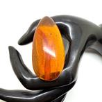 Natuurlijke Baltische amber cabochon - hele steen in cognac,, Nieuw