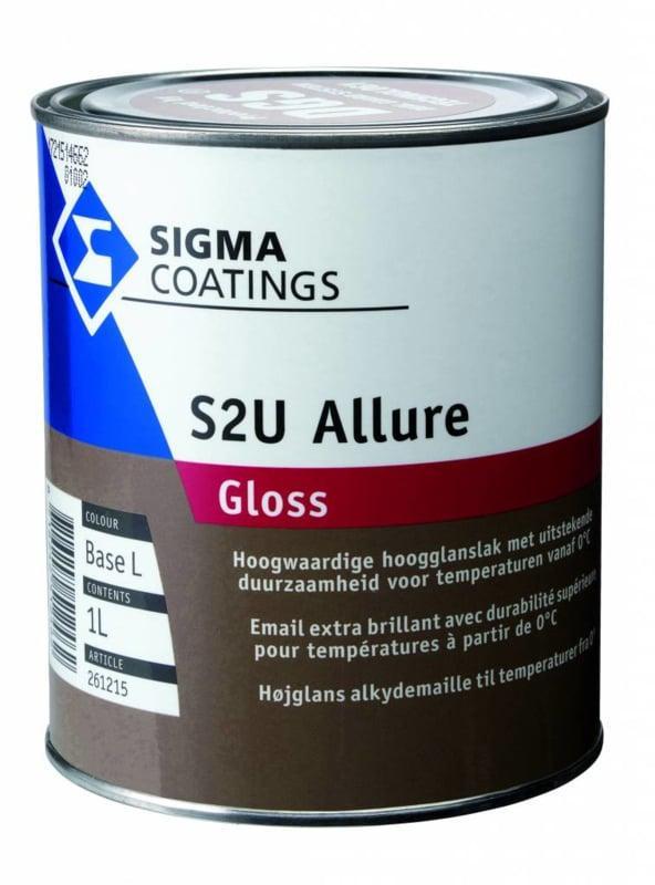 Sigma S2U Allure Gloss - Wit - 0,5 liter (Lakverf), Doe-het-zelf en Verbouw, Verf, Beits en Lak, Lak, Wit, Nieuw, Minder dan 5 liter