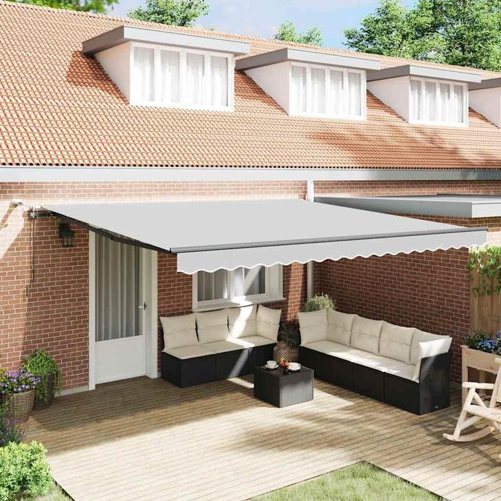 vidaXL Markies met Antraciet 4 × 3,5 m Metaal, Tuin en Terras, Zonneschermen, Nieuw, Verzenden