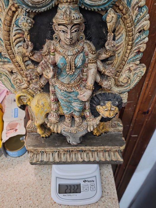 Hindoeïstisch handgesneden beeldhouwwerk – godin Durga - 46, Antiek en Kunst, Kunst | Niet-Westerse kunst
