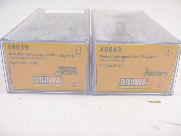 Brawa H0 - 48039 48043 - Modeltrein goederenwagonset (1) -, Hobby en Vrije tijd, Modeltreinen | H0