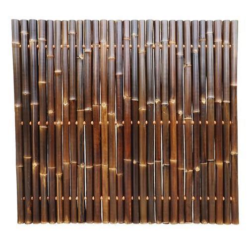 Bamboescherm zwart 60-90mm 180x180cm, Tuin en Terras, Schuttingen, Verzenden