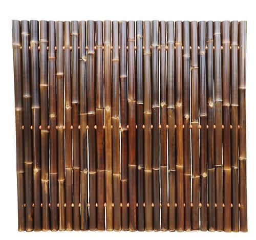 Bamboescherm zwart 60-90mm 180x180cm, Tuin en Terras, Schuttingen, Verzenden