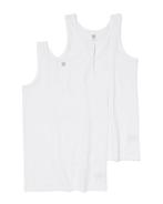 HEMA Kinder hemden basic stretch katoen - 2 stuks wit, Verzenden, Nieuw