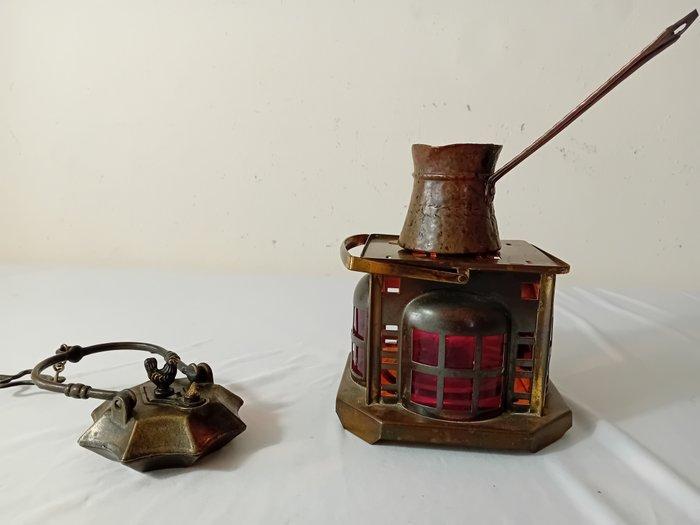 Olielamp (3) - Achthoekige figuurlijke olie lamp Japanse, Antiek en Kunst, Antiek | Overige Antiek