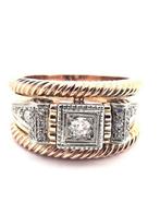 Ring - 18 karaat Geel goud - 0.55ct. tw. Diamant, Nieuw