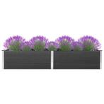 vidaXL Plantenbak verhoogd 200x100x54 cm HKC grijs, Tuin en Terras, Bloembakken en Plantenbakken, 100 cm of meer, Verzenden, Nieuw