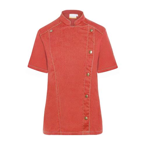 GGM Gastro | KARLOWSKY | Korte Mouw Dames Koksjas Jeans |, Huis en Inrichting, Keuken | Textiel, Rood, Nieuw, Overige typen, Verzenden