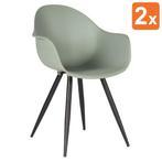 Stoelen | LIVA | Kunststof/Metaal | Forest | Zwarte Poten |, Verzenden, Nieuw in verpakking