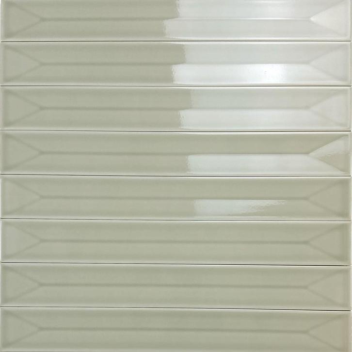Wandtegel langwerpig vitral olijf groen decor axis 5x40, Doe-het-zelf en Verbouw, Tegels, Wandtegels, Nieuw, 10 m² of meer, Keramiek