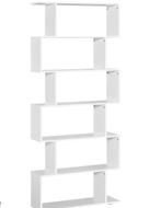 S-vormige Boekenkast met 6 Planken – Modern Opbergrek 80x24x, Verzenden, Nieuw