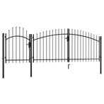 vidaXL Poort 2x4 m staal zwart, Tuin en Terras, Tuinpoorten, Verzenden, Nieuw