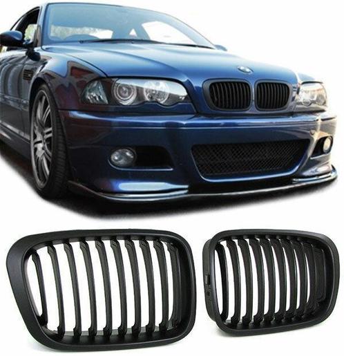 Mat Zwarte Nieren BMW E46 Sedan Touring -01 & Compact B0166, Auto-onderdelen, Carrosserie en Plaatwerk