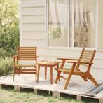 vidaXL Tuinstoelen 2 st massief acaciahout, Tuin en Terras, Verzenden, Nieuw, Hardhout, Tuinset