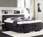 Boxspring Electrisch President 140 x 220 Nevada Dark Grey, Nieuw, 140 cm, 220 cm, Tweepersoons