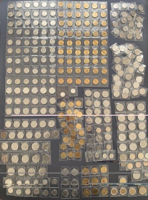 Italië. Repubblica Collection of Coins 306 Monete 1950/1999, Postzegels en Munten, Munten | Europa | Niet-Euromunten