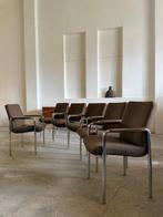 Walter Knoll - Stoel (6) - Leer, stof, gechromate stalen, Antiek en Kunst