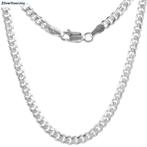 Zilveren ronde gourmet ketting 55 cm 6.5 mm, Sieraden, Tassen en Uiterlijk, Verzenden, Nieuw, Zilver
