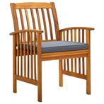 vidaXL 3-delige Tuinset met kussens massief acaciahout, Tuin en Terras, Tuinsets en Loungesets, 2 zitplaatsen, Verzenden, Nieuw