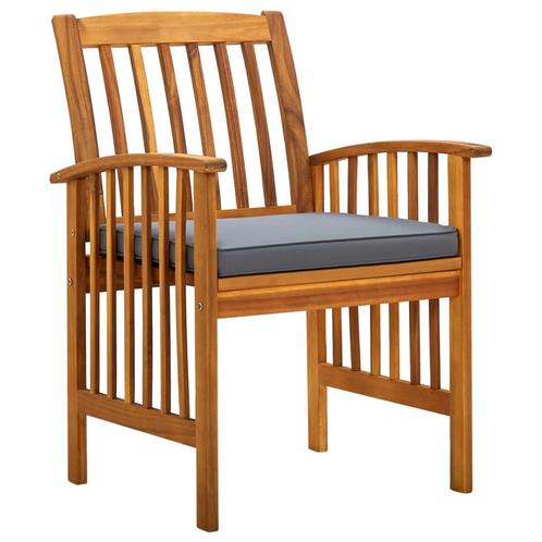 vidaXL 3-delige Tuinset met kussens massief acaciahout, Tuin en Terras, Tuinsets en Loungesets, Tuinset, Nieuw, 2 zitplaatsen