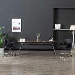 vidaXL Eetkamerstoelen draaibaar 2 st kunstleer zwart, Huis en Inrichting, Stoelen, Verzenden, Nieuw, Zwart