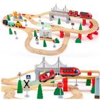 Houten Treinbaan Montessori Set 72-Delig voor Kinderen, Kinderen en Baby's, Verzenden, Nieuw