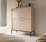 Dressoir Goud Beige - 104x83x125 cm, Huis en Inrichting, Kasten | Dressoirs, Nieuw, 25 tot 50 cm, 100 tot 150 cm, Modern