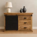 Dressoir Mangohout Milan 120 cm, Huis en Inrichting, Kasten | Dressoirs, 100 tot 150 cm, Verzenden, Nieuw, Industriële meubels