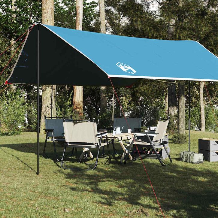 vidaXL Kampeerluifel waterdicht 430x380x210 cm blauw, Caravans en Kamperen, Tenten, Nieuw, tot en met 2, Verzenden