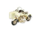 Motorfiets met Zijspan miniatuur van tin BL224, Nieuw