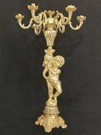 Kandelaber - Verguld brons - Imposante gouden kandelaars (h., Antiek en Kunst